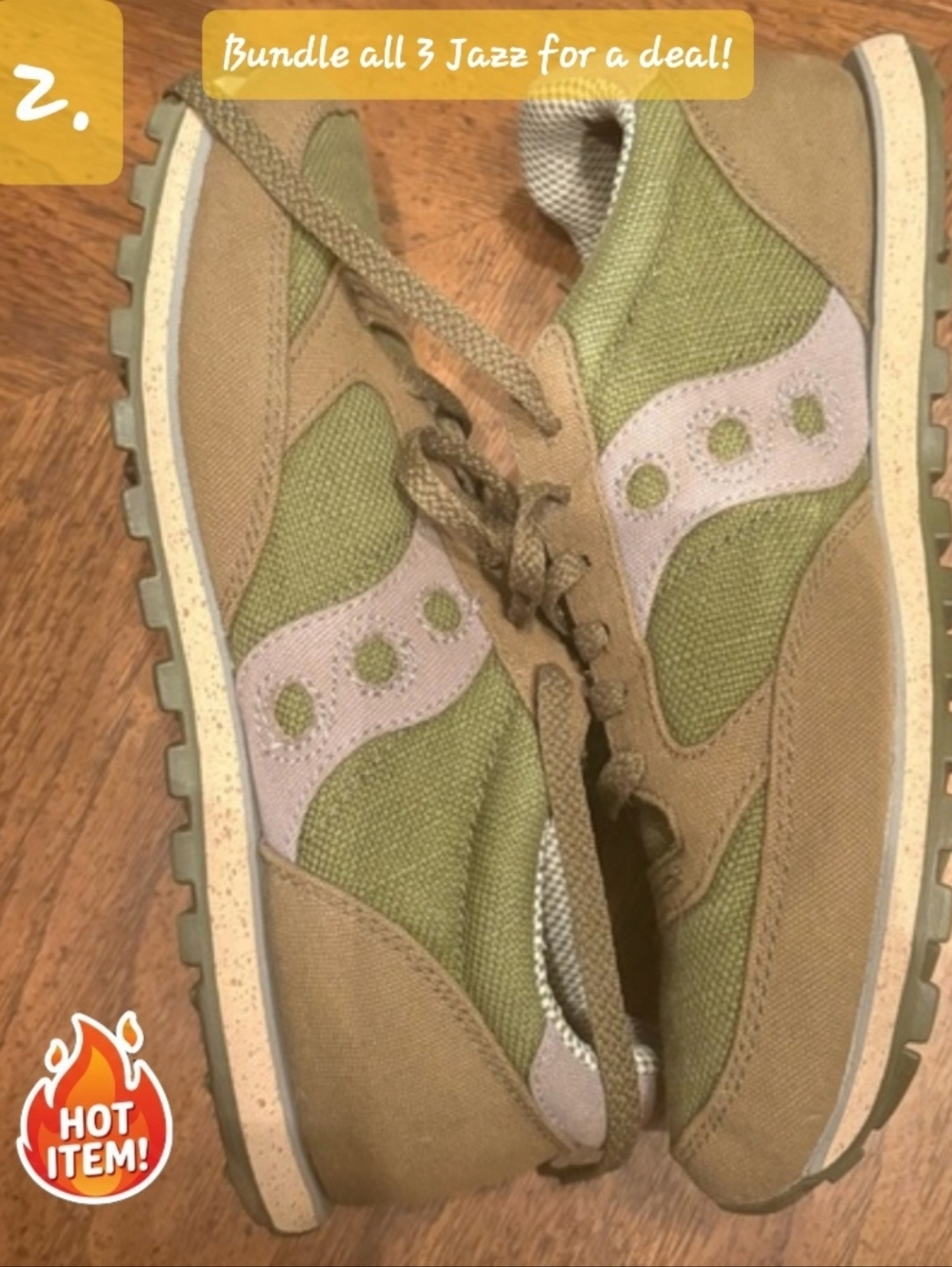 ♡ CHEAP&RARE Saucony Jazz Vegan | Olive Green & Oatmeal | Men's Size 9 HURRY! ♡